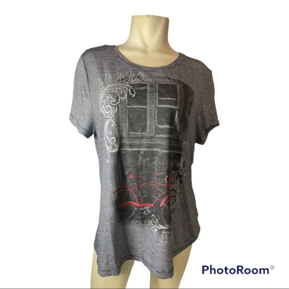 Kim Rogers Women's Bicycle Graphic Tee Size XL